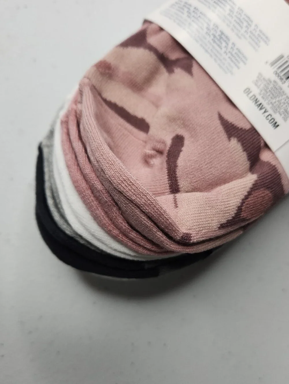 Old Navy Ankle Socks - Gray, White & Tan Camouflage Pack